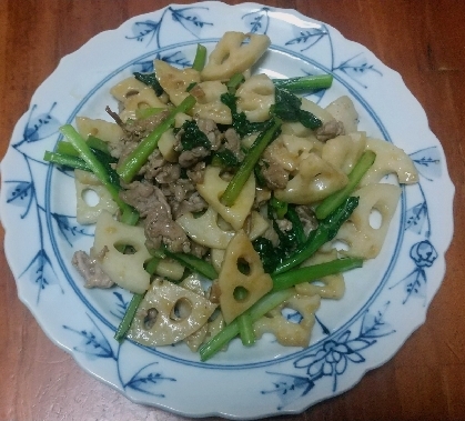 蓮根と豚肉の生姜焼き