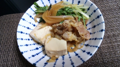 鍋の時のお豆腐が残っていたので作りました。とても美味しかったです。