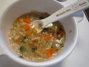 ＜離乳食＞野菜たっぷり納豆スープ