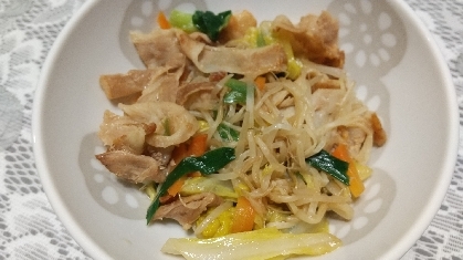 白菜ともやし豚肉のうま煮