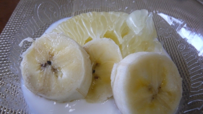 リッチニコールさん、おはようございます。バナナと文旦で作りました。ごちそうさまでした(#^.^#)
