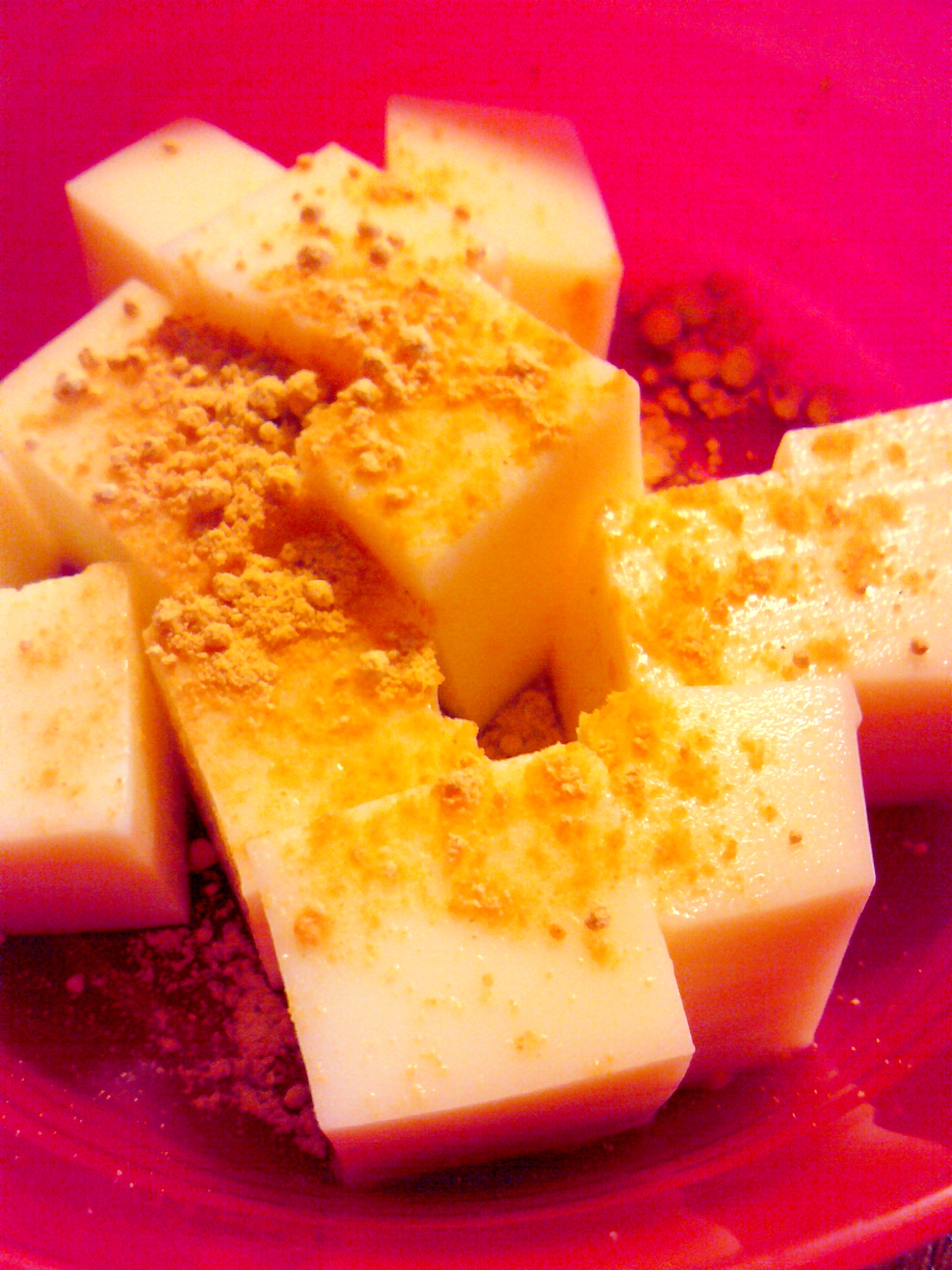 子どもおやつ*豆乳寒天きな粉ハチミツソース