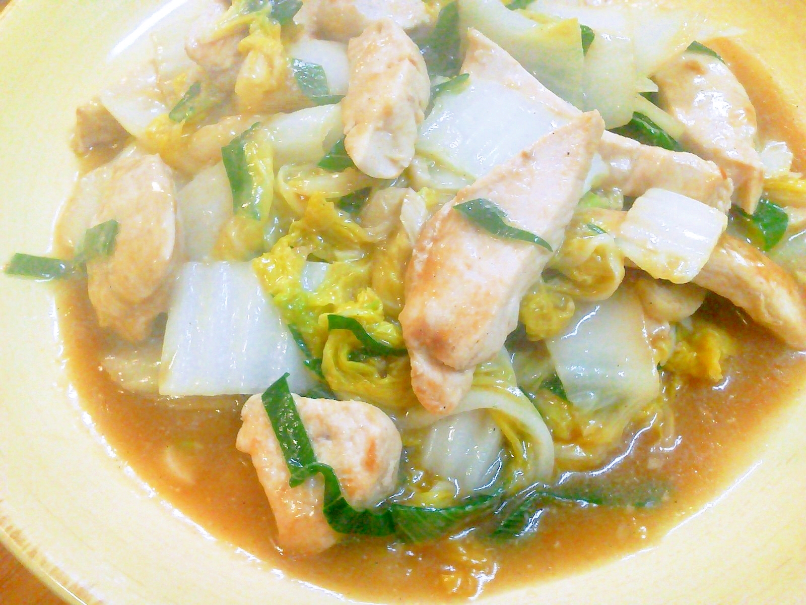 鶏肉と白菜のトロミ中華風炒め