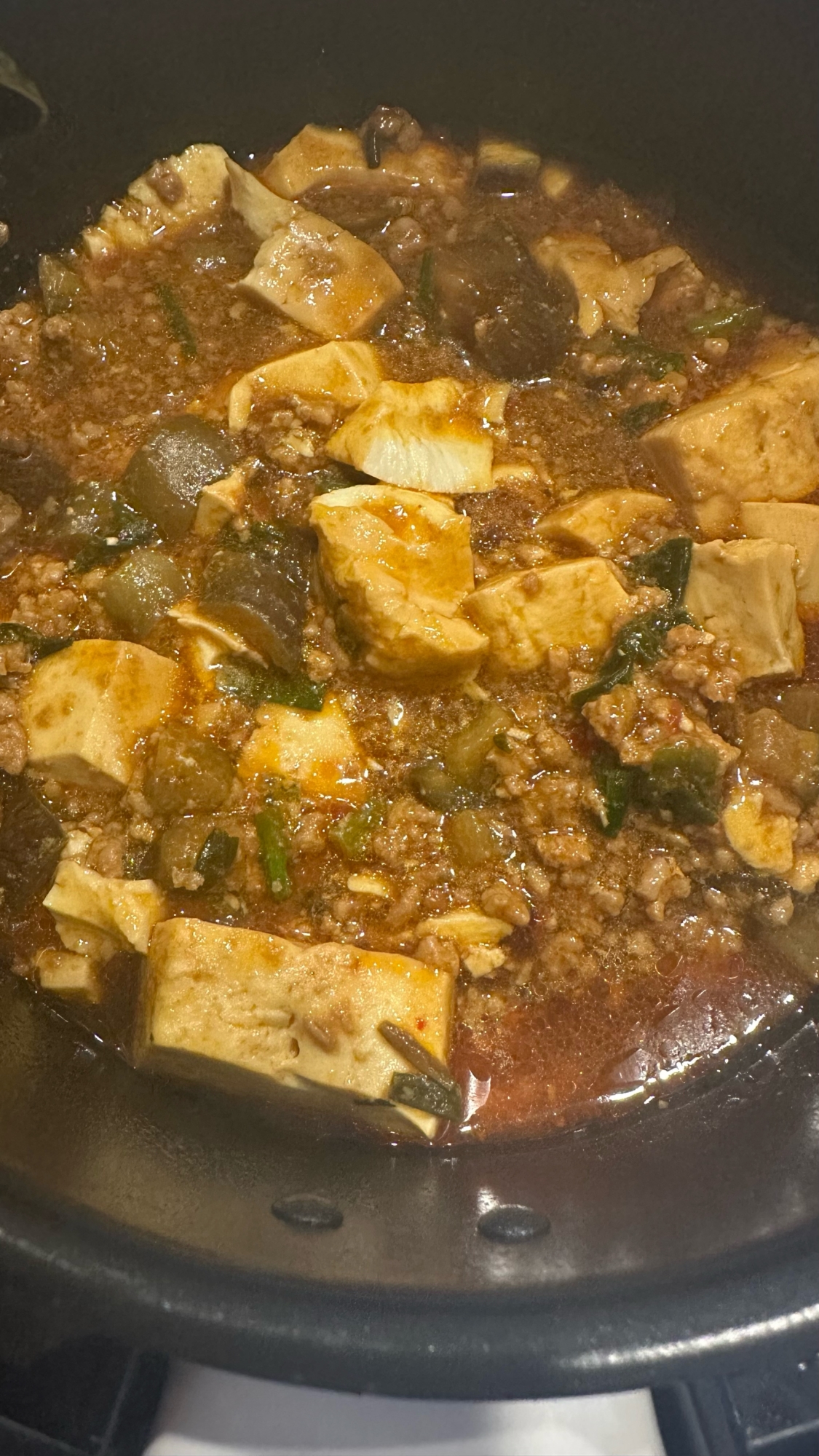 圧力鍋☆麻婆茄子お豆腐入り