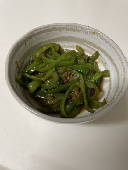 かつおぶしの無限ピーマン(*^^*)