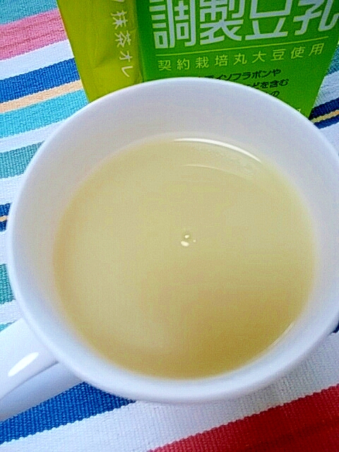 ホッと☆抹茶豆乳グリーンミルクティー♪