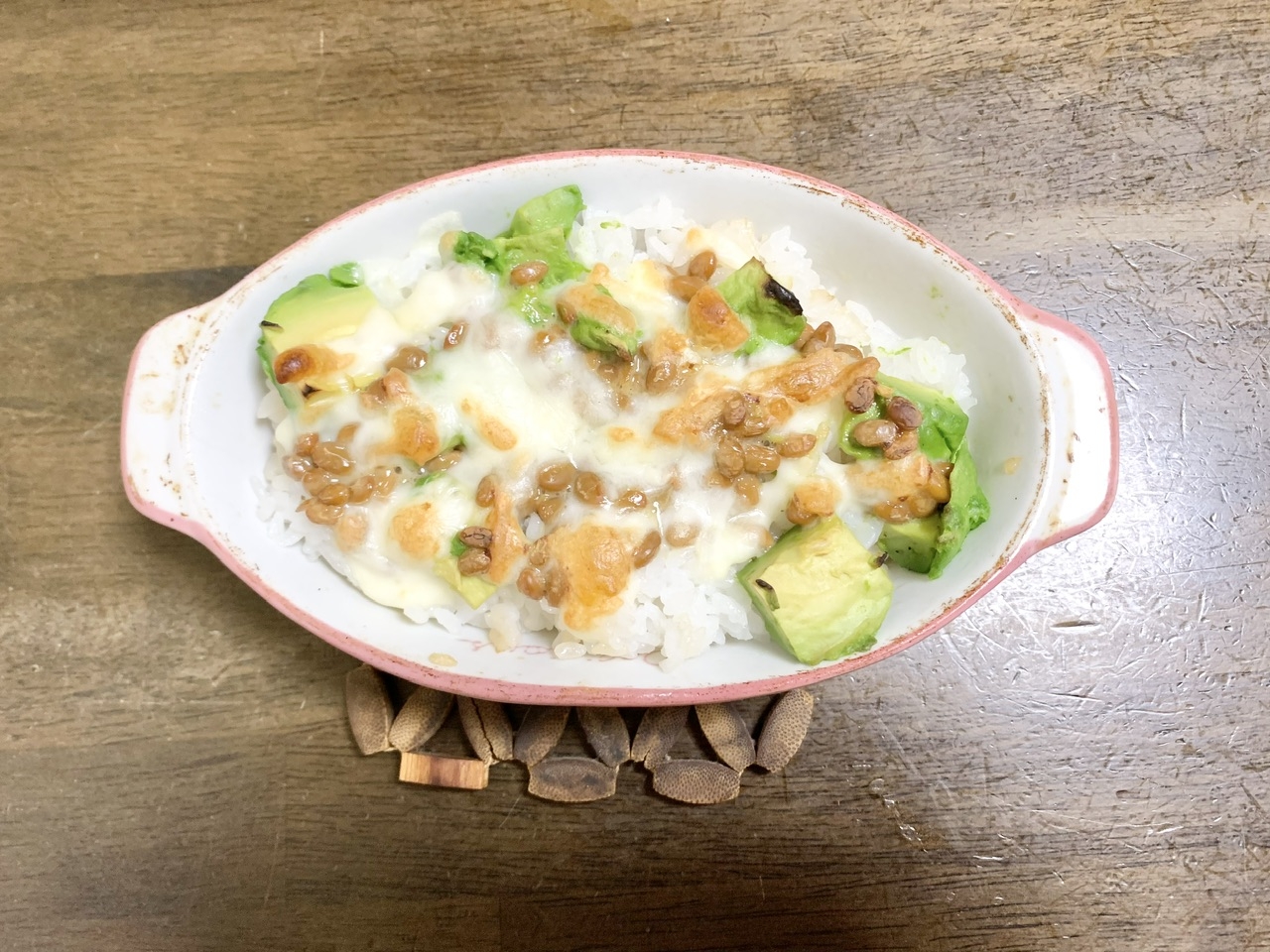 休日ランチレシピ アボカド納豆ドリア