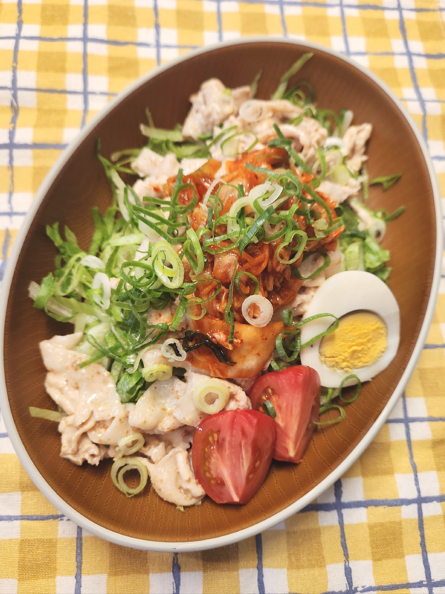 【主食】冷しゃぶとキムチのサラダうどん