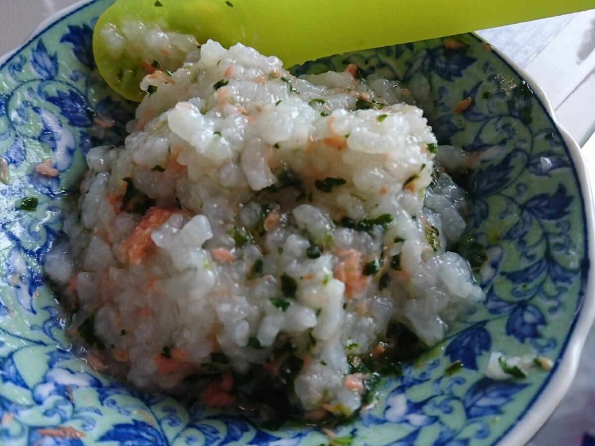 離乳食 後期 鮭とほうれん草粥 レシピ 作り方 By はるそら 楽天レシピ 離乳食 後期 鮭とほうれん草粥 レシピ 作り方 By はるそら 楽天レシピ