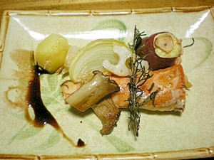 鮭と秋野菜のオーブン焼き