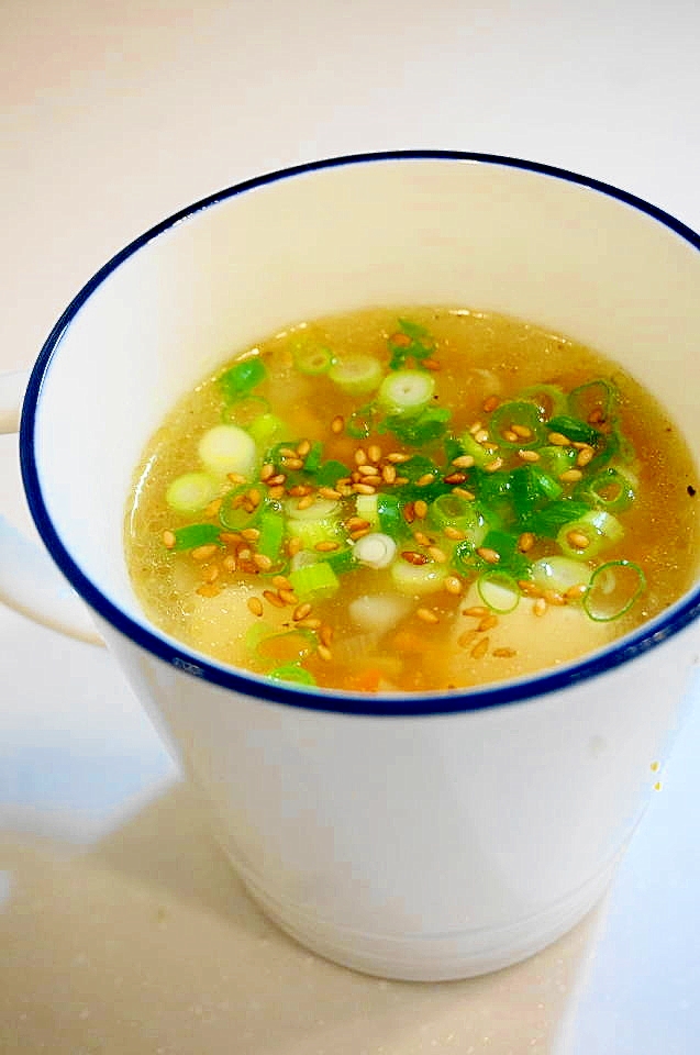 豆腐と野菜の中華スープ