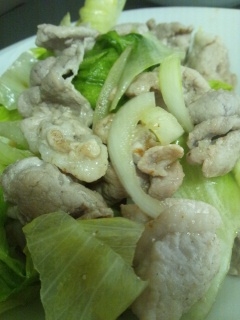 豚肉とレタスの炒め物