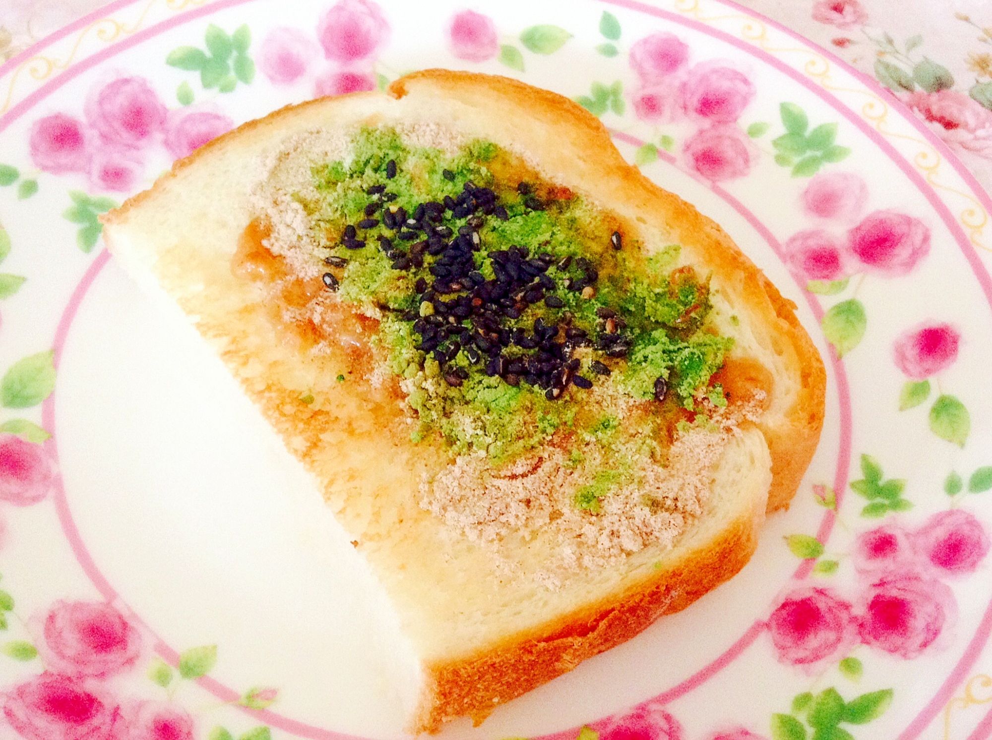 ピーナッツC❤︎はったい粉❤︎胡麻❤︎青汁トースト