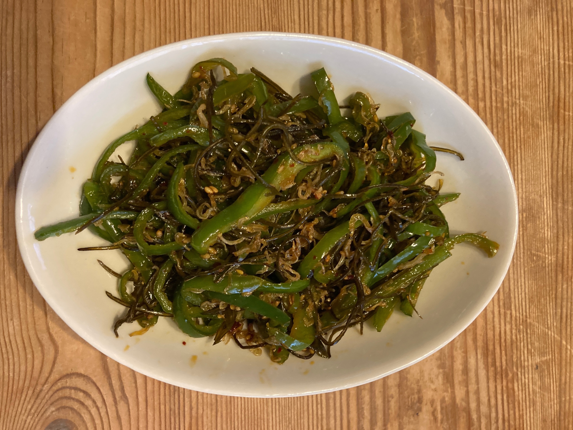 ピーマンと昆布の甘辛炒め煮