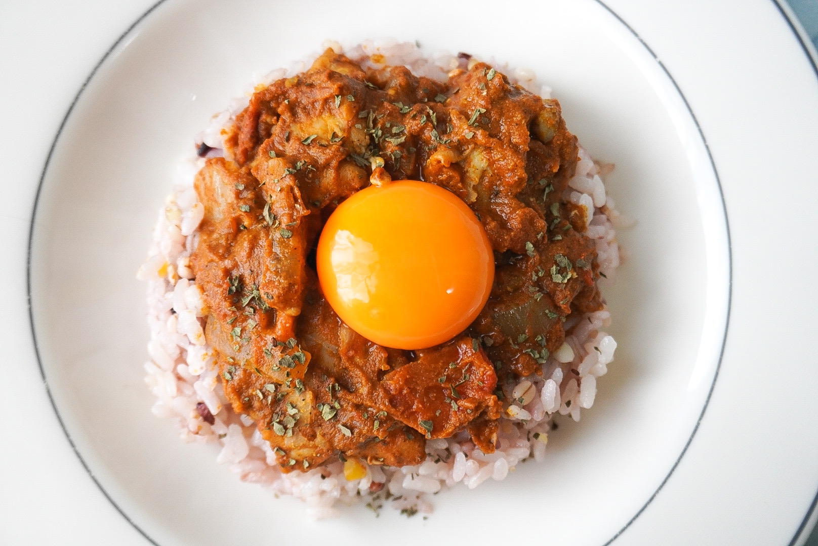 チキンのトマト煮込みのリメイク★キーマカレー