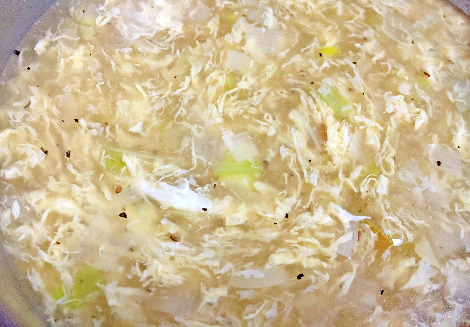 ねぎと玉子の中華スープ
