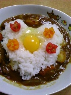 心を込めて♥ハートのカレー♥