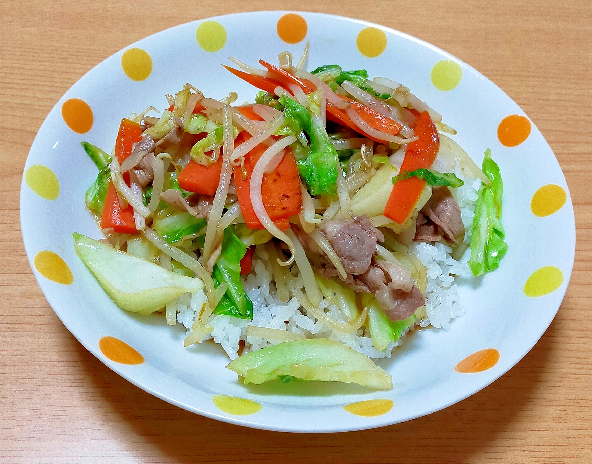 肉野菜炒め丼