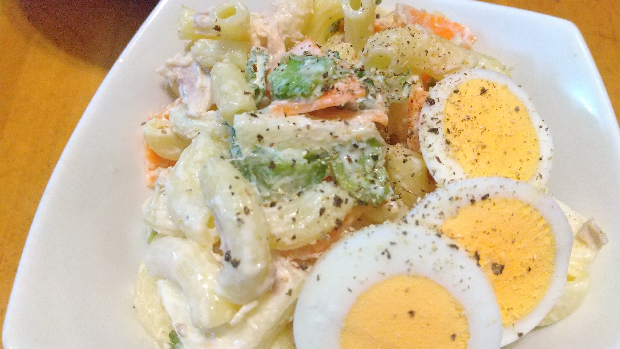 四角豆のマカロニサラダ