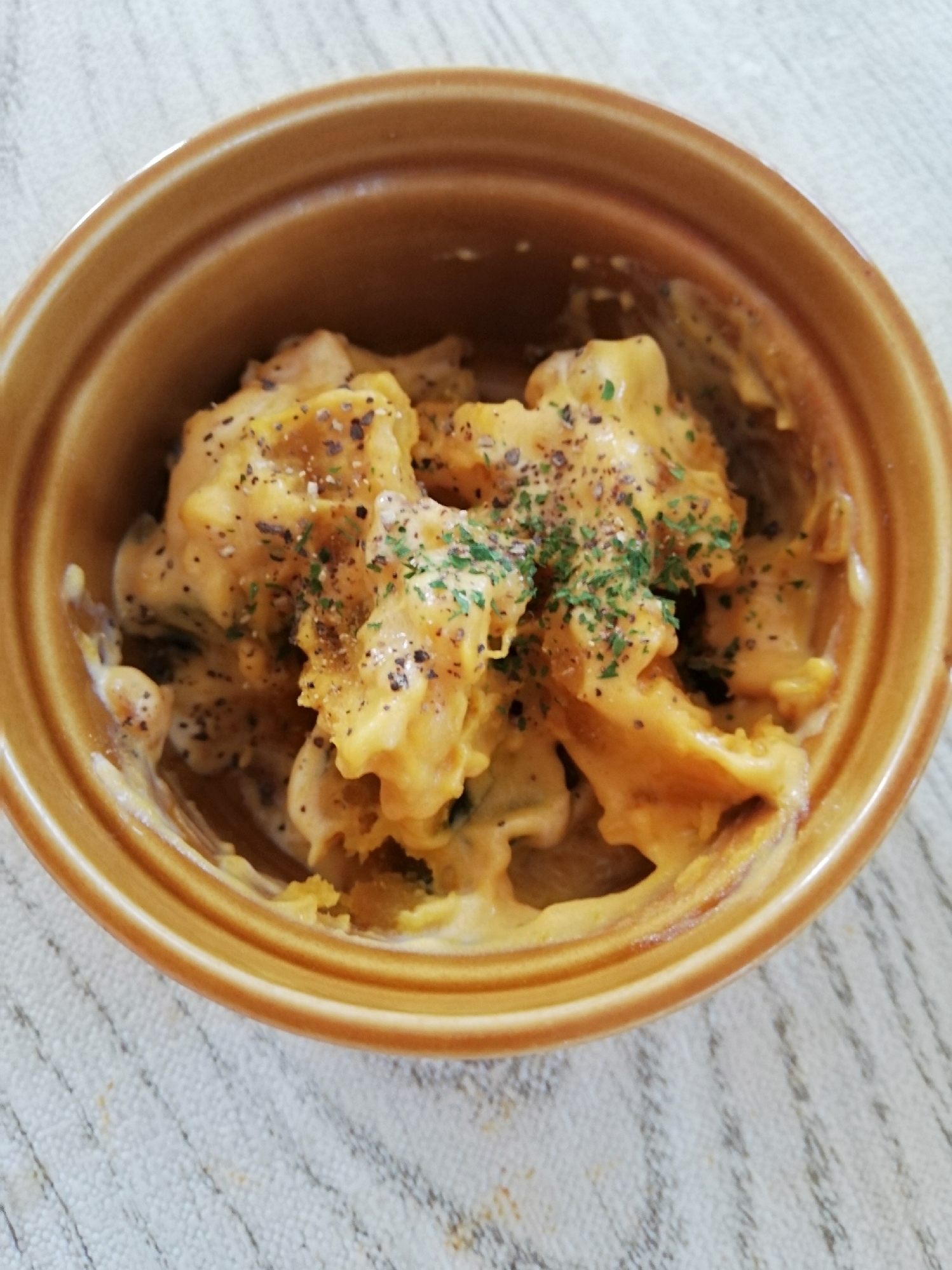 かぼちゃの煮物リメイク♡3分でかぼちゃサラダ
