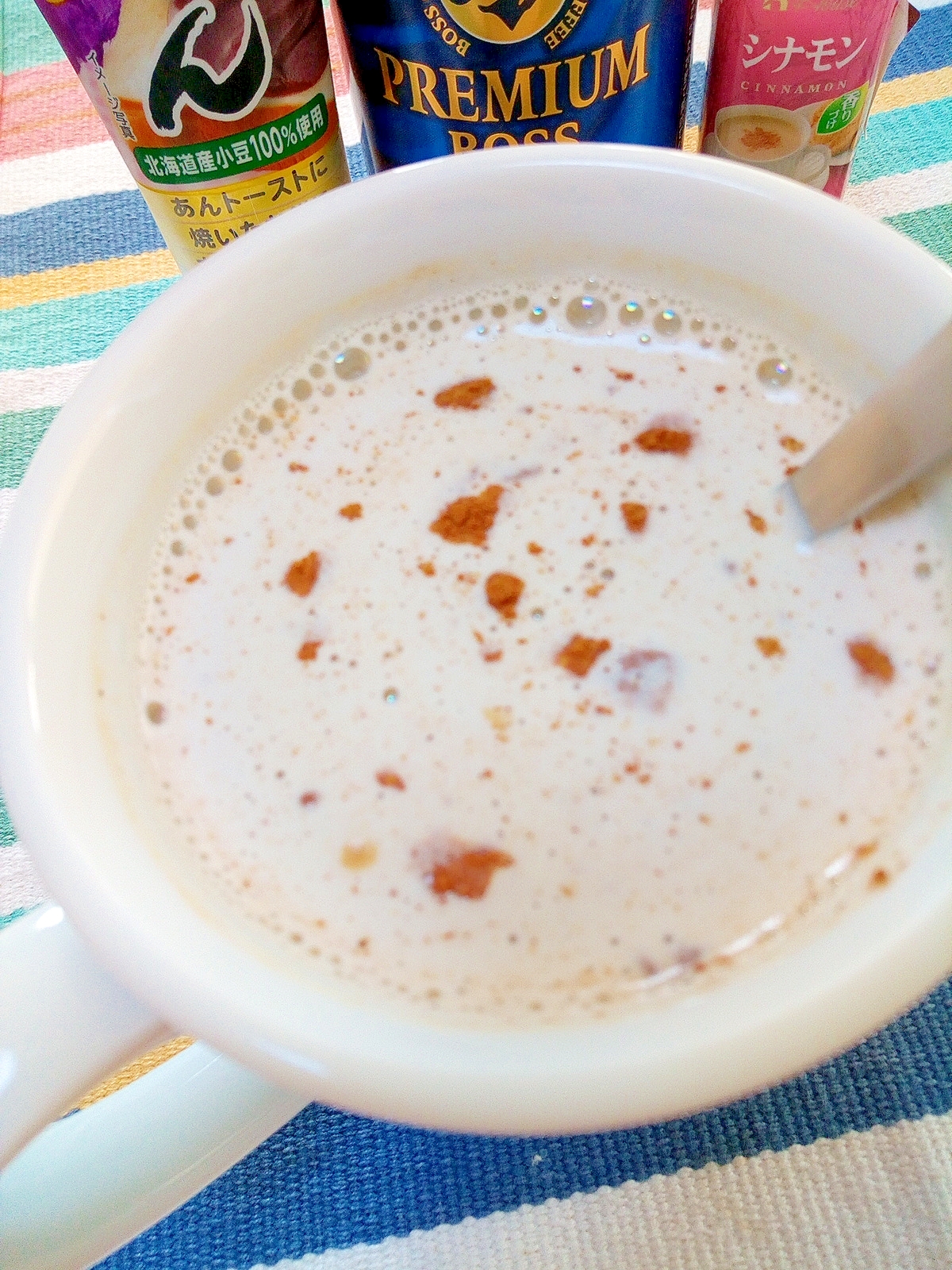 ホッと☆シナモンあんきなこカフェオレ♪