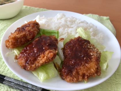 惣菜のヒレカツで代用しましたが、ソースが美味しかったです。