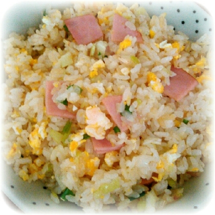 鶏ガラで本格中華 ハムタマ 炒飯 レシピ 作り方 By まめもにお 楽天レシピ