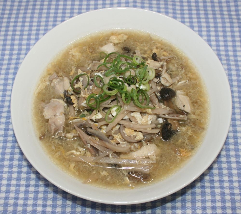 ドライベジタブル麺☆乾燥れんこん麺で鶏肉卵スープ