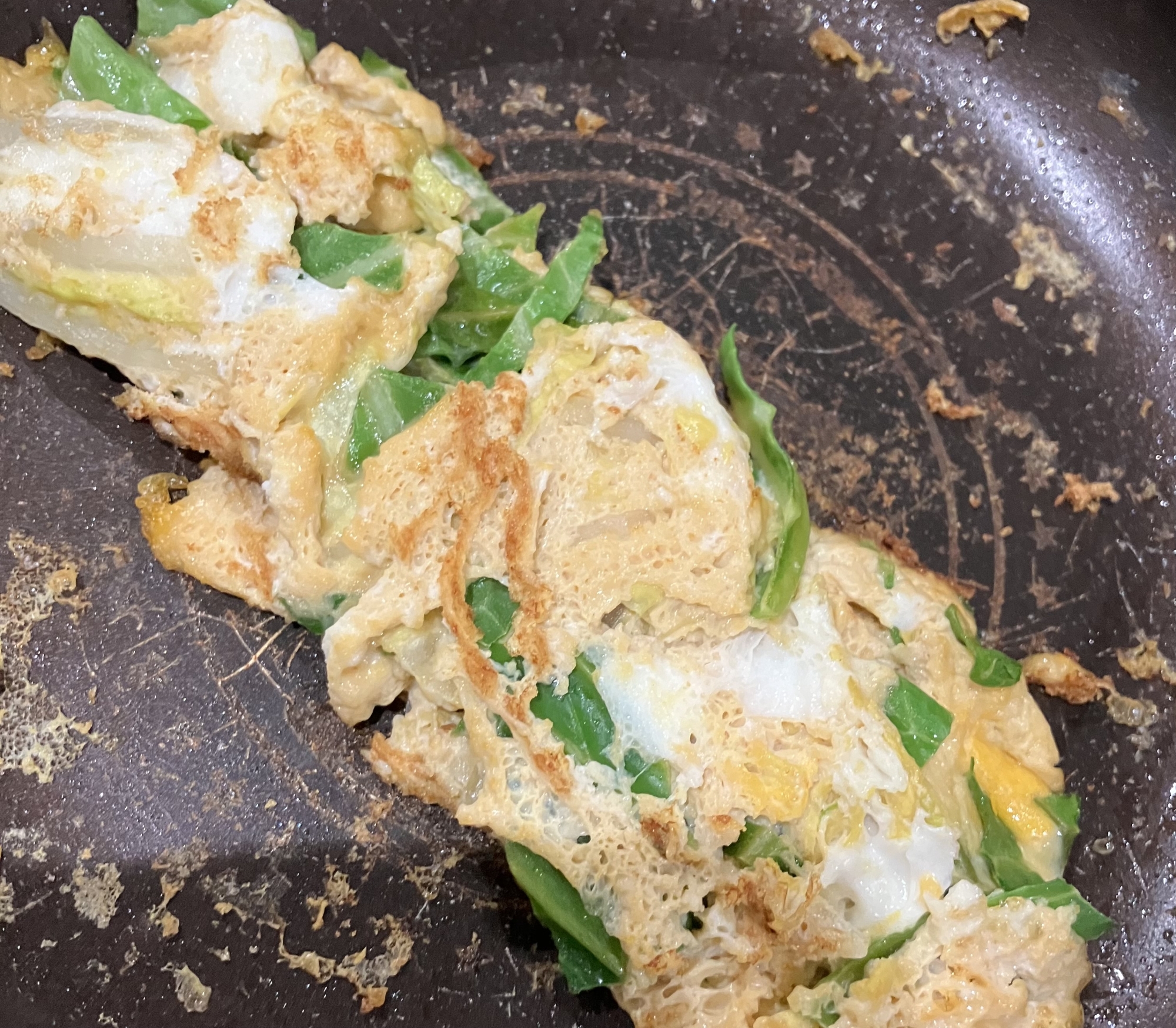 ネギと白菜ミックス卵焼き