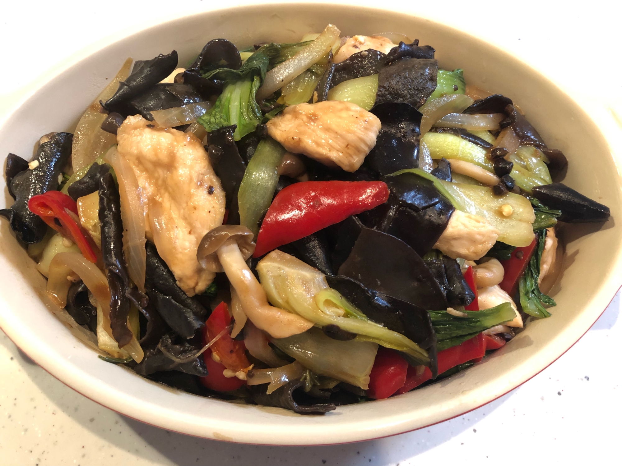 鶏胸肉と青梗菜のサッパリ豆豉炒め