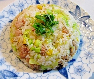 簡単に!キャベツのチャーハン