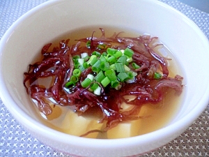 豆腐とふのりの和風スープ