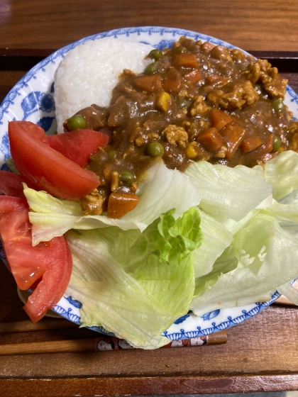 なすとレーズン入りのドライカレー