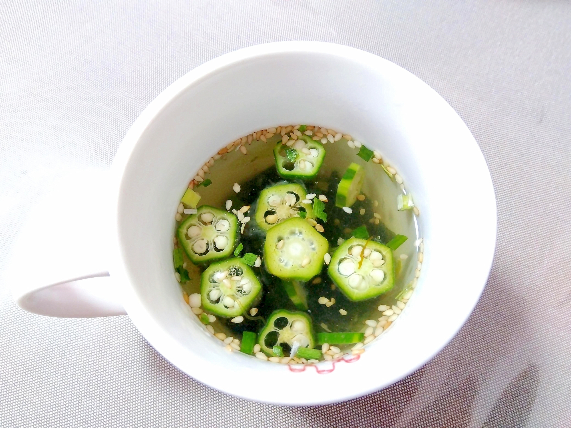 オクラとワカメの中華スープ＋＋
