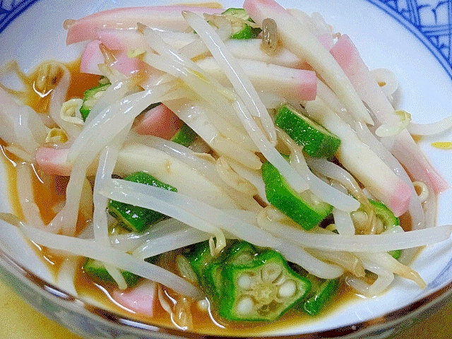 追加の一品☆　「もやしの辛子和え」