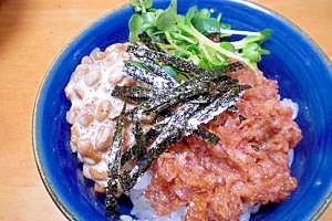 納豆でコストダウン　｢マグロ納豆丼」　♪♪