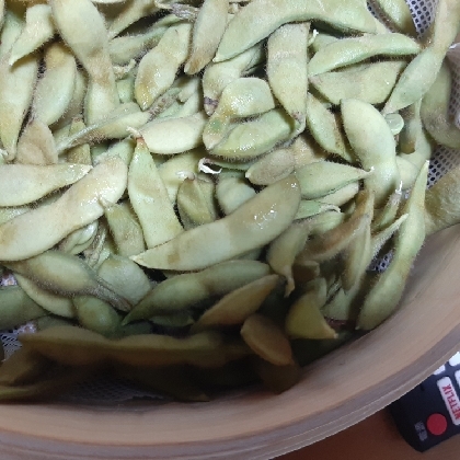 枝豆のせいろ蒸し