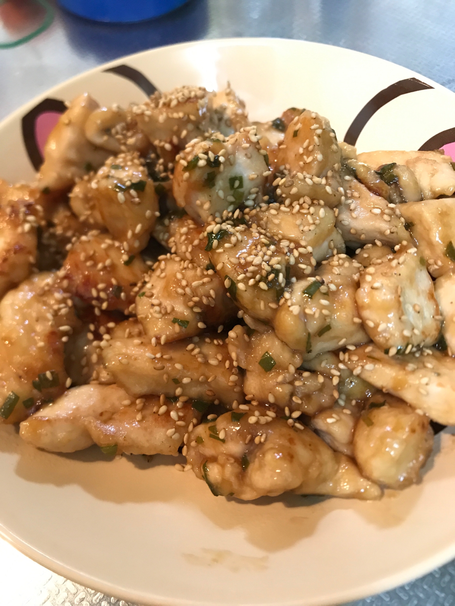 青ネギで免疫プラスな照り照りチキン♪