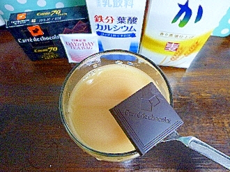 ホット♡カレドショコラ入♡ミルクティー酒