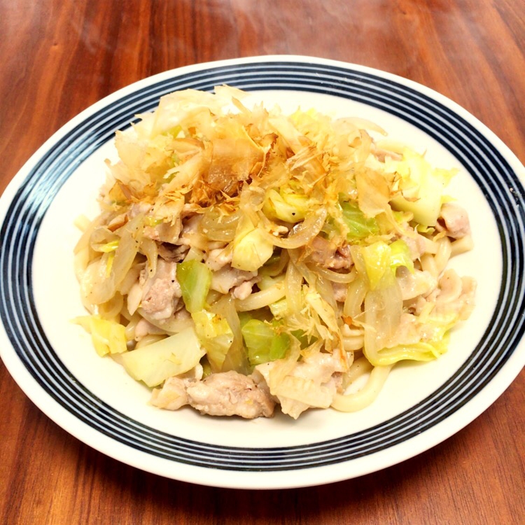 20分以内で作る焼うどん(だし)