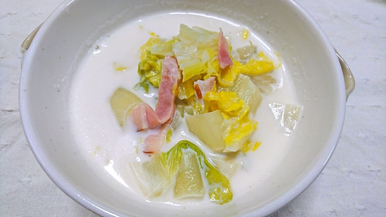 白菜のクリームスープ