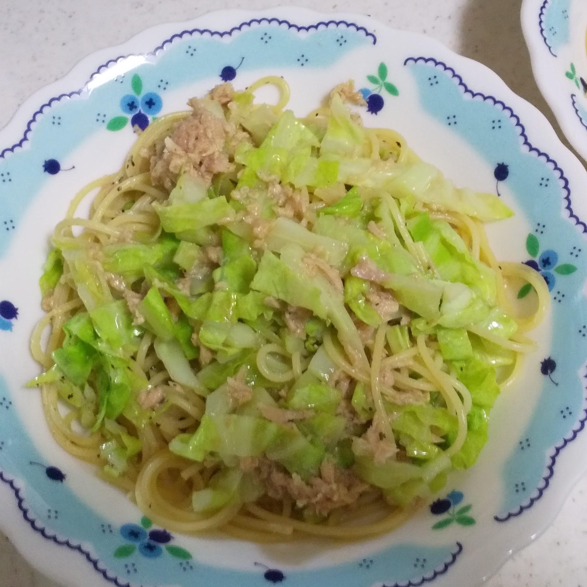 ツナとキャベツの和風パスタ