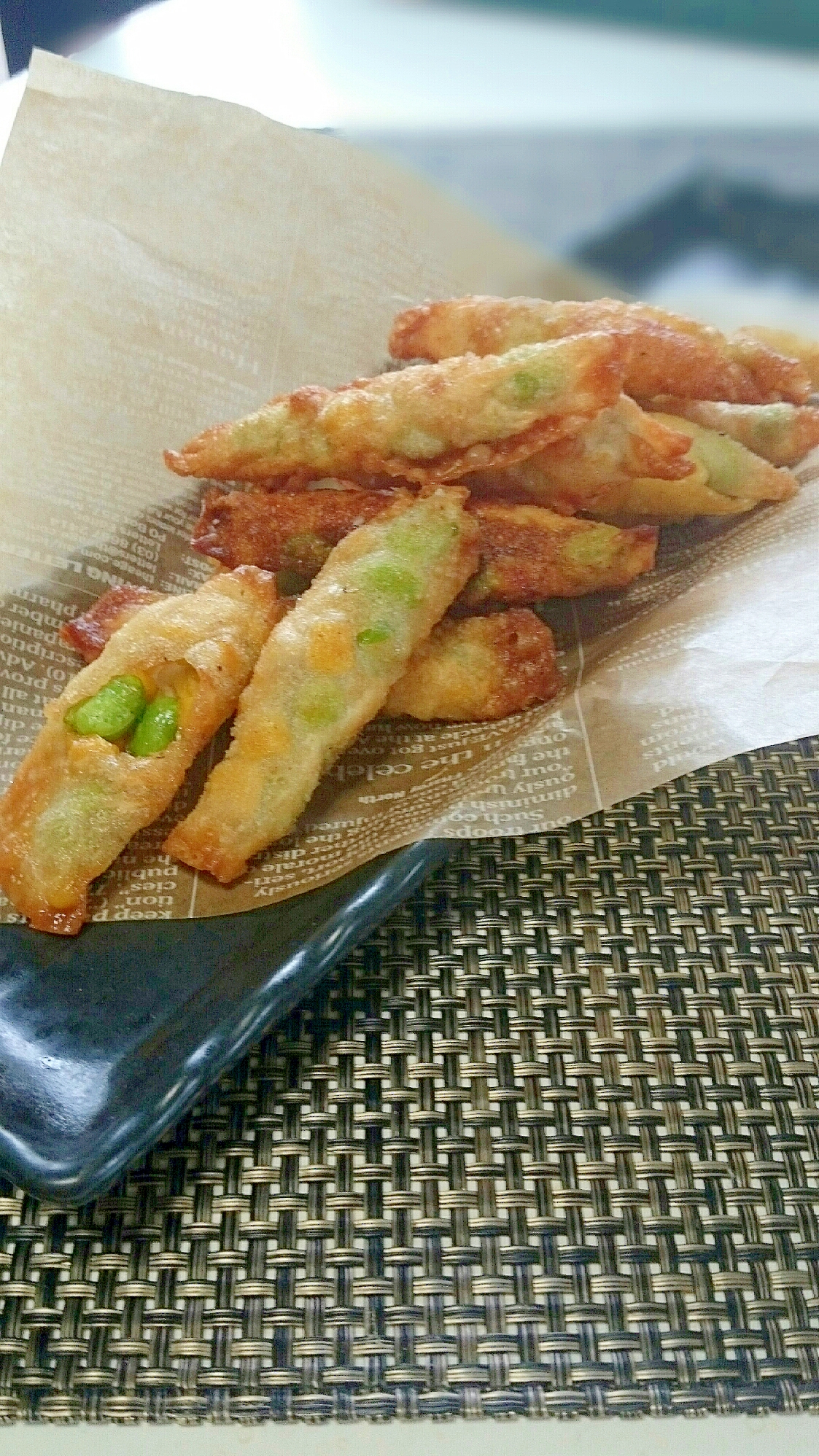 枝豆とコーンのスティックぎょうざ
