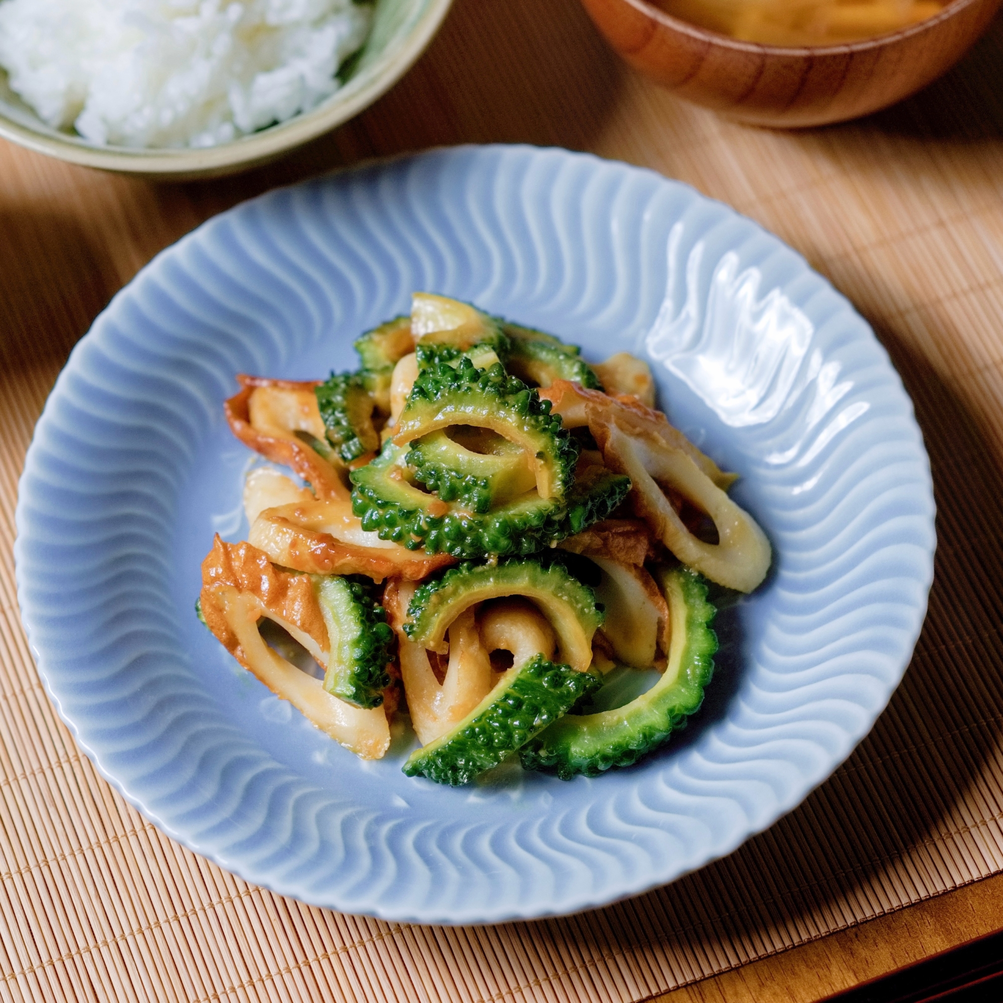 ゴーヤーとちくわのみそ炒め【和食・副菜】