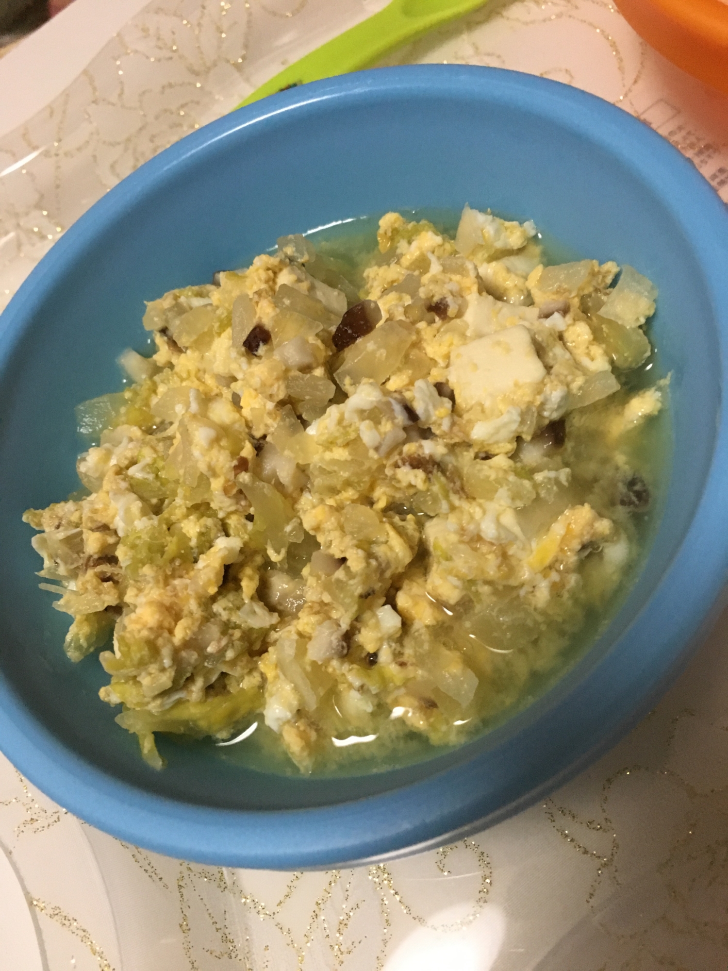 離乳食 卵と豆腐の玉ねぎ煮