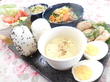赤玉ねぎのおかか醤油