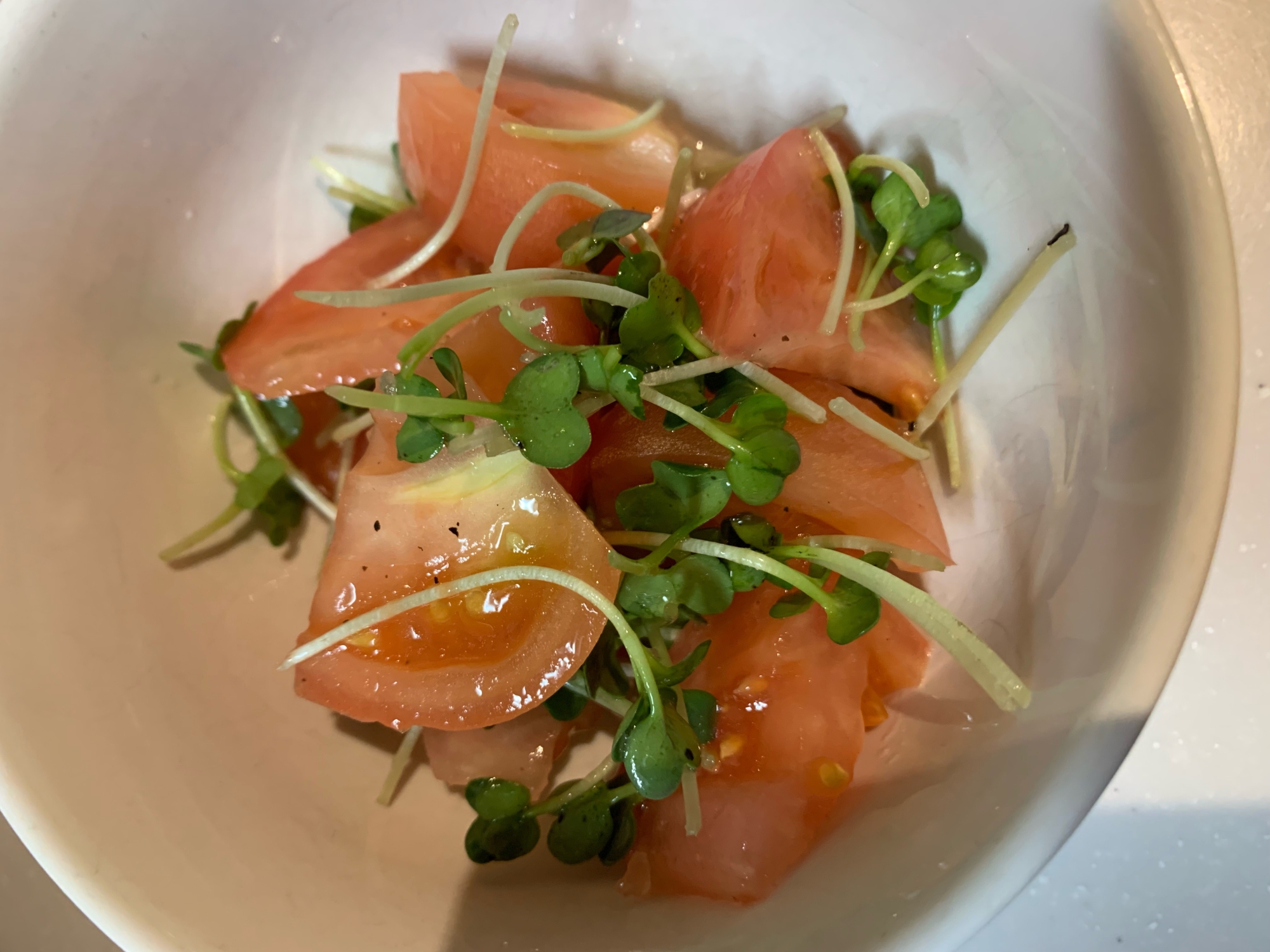 柚子ドレッシングで トマトサラダ