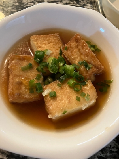 厚揚げで簡単♪トースター揚げ出し豆腐【餡レンチン】