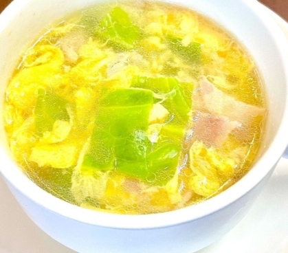 キャベツと卵の中華スープ