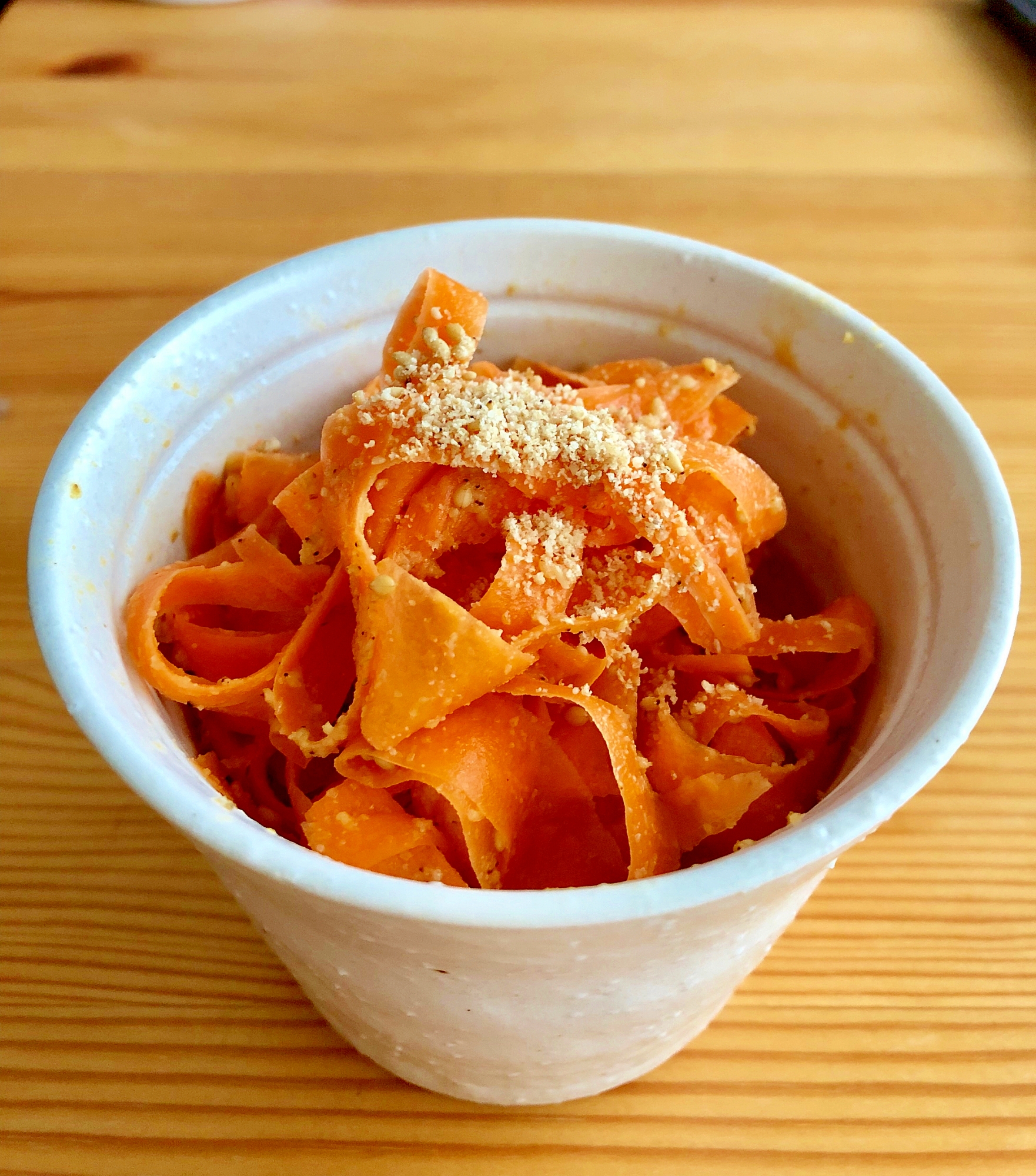 ピーラーで 人参ナムル レシピ 作り方 By きのこのみみ 楽天レシピ